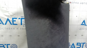 Tesla Model X 22-25 black Alcantara headliner with speaker grilles, creases, scratches, and scuffs