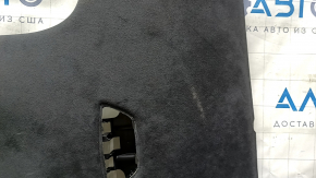 Tesla Model X 22-25 black Alcantara headliner with speaker grilles, creases, scratches, and scuffs