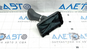 Audi Q5 8R 12-17 gear knob, gray leather, chrome, scratches, worn