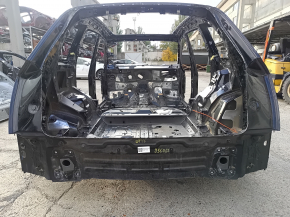 Audi Q7 16-25 rear panel, 2 parts, black, on the body