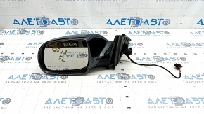 Left side mirror assembly for Audi Q5 8R 09-17, 7 pins, turn signal, heated, backlit, graphite LZ7S, scratches
