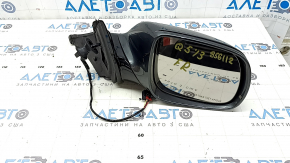 Right side mirror assembly for Audi Q5 8R 09-17, 7 pins, turn signal, heated, backlit, graphite LZ7S, scratches