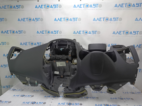 Front dashboard with Airbag for Ford Escape MK3 2017-2019, black, bumpers, rusty pyrotechnic paint, without trim