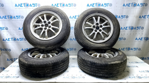 Set of wheels with R15x6.5J ET40 195x65 tires for Toyota Prius 50 16-22 curb