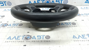 Bare steering wheel Audi Q5 8R 13-17 leather, gray, without buttons, 4 spokes, scratches, worn