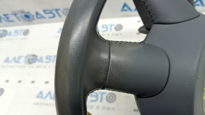 Bare steering wheel Audi Q5 8R 13-17 leather, gray, without buttons, 4 spokes, scratches, worn