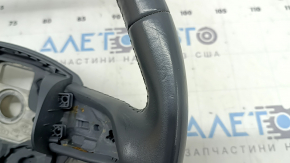 Bare steering wheel Audi Q5 8R 13-17 leather, gray, without buttons, 4 spokes, scratches, worn
