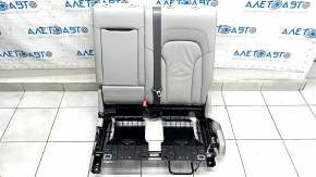 Right rear seat cushion for Audi Q5 8R 09-17, grey leather, wrinkled, needs cleaning