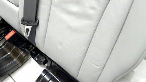 Right rear seat cushion for Audi Q5 8R 09-17, grey leather, wrinkled, needs cleaning