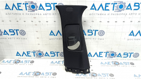 Left upper center pillar trim, Jeep Grand Cherokee WL 21-25, black cloth, with plug, worn