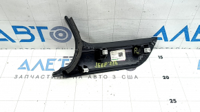 Jeep Grand Cherokee WL 21-23 upper left front panel trim, black leather, white stitching