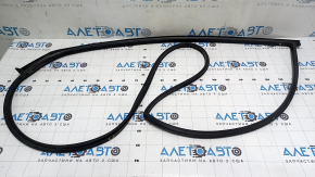 The front left door seal of a Hyundai Tucson 16-21 has torn fasteners.