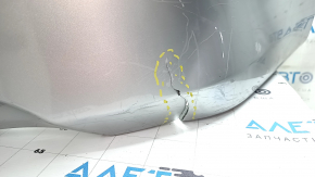 Rear bumper bare Toyota Camry v50 12-14 usa LE XLE silver, broken fasteners, filed dent, tears