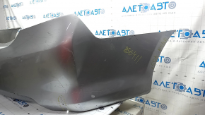 Rear bumper bare Toyota Camry v50 12-14 usa LE XLE silver, broken fasteners, filed dent, tears