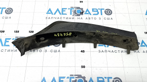 Right front bumper mudguard for Jeep Grand Cherokee WL 21-25 is dented and worn.