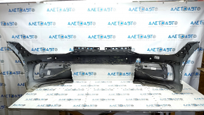 Kia EV6 22-24 front bumper with parking sensors and Park Assist, GT, GT-Line, white SWP, cracked paint, broken mount, missing fragment