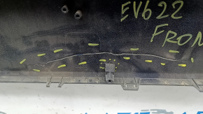 Kia EV6 22-24 front bumper with parking sensors and Park Assist, GT, GT-Line, white SWP, cracked paint, broken mount, missing fragment