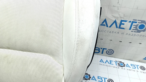 Tesla Model X 22-25 passenger seat upholstery, white leather, heated, ventilated, dry-cleanable
