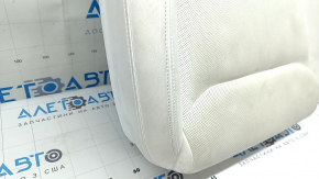 Tesla Model X 22-25 passenger seat upholstery, white leather, heated, ventilated, dry-cleanable