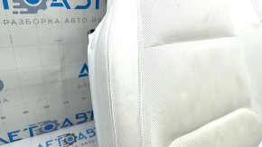 Tesla Model X 22-25 passenger seat upholstery, white leather, heated, ventilated, dry-cleanable