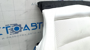 Tesla Model X 22-25 passenger seat upholstery, white leather, heated, ventilated, dry-cleanable