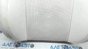 Tesla Model X 22-25 passenger seat back upholstery, white leather, heated, ventilated, dry-cleanable, cushion shot