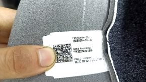 Tesla Model X 22-25 passenger seat back upholstery, white leather, heated, ventilated, dry-cleanable, cushion shot