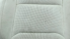 Tesla Model X 22-25 driver's seat upholstery, white leather, heated, ventilated, dry cleanable, torn leather