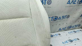 Tesla Model X 22-25 driver's seat upholstery, white leather, heated, ventilated, dry cleanable, torn leather