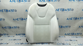 Tesla Model X 22-25 driver's seat back upholstery, white leather, heated, ventilated, dry-cleanable