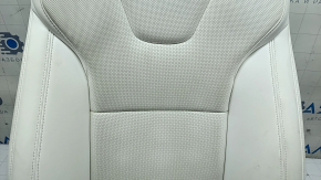 Tesla Model X 22-25 driver's seat back upholstery, white leather, heated, ventilated, dry-cleanable