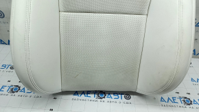 Tesla Model X 22-25 driver's seat back upholstery, white leather, heated, ventilated, dry-cleanable