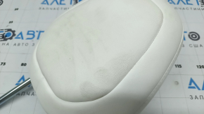 Tesla Model X 22-25 driver's seat headrest, white leather, dry-cleanable