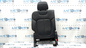 Right rear seat backrest, 2nd row, Jeep Grand Cherokee WL 22-25, black leather, gray stitching, perforated, tear on the backrest