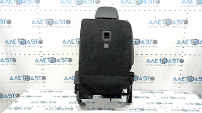 Right rear seat backrest, 2nd row, Jeep Grand Cherokee WL 22-25, black leather, gray stitching, perforated, tear on the backrest