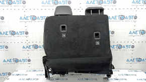 Left rear seat backrest, 2nd row, Jeep Grand Cherokee WL 22-25, black leather, gray stitching, perforated, seat belt, and heating, tear on the backrest