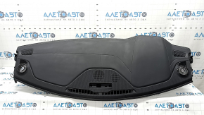 Front dashboard with AIRBAG for Jeep Grand Cherokee WL 21-25 PHEV, black leather with gray stitching, with McIntosh music overlay, with frame, tear