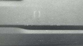 Jeep Grand Cherokee WL 22-25 black lower tailgate trim for speakers, with lamps, broken fasteners, worn, whitened plastic