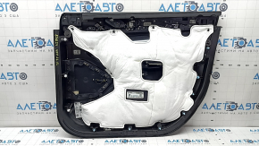 Door trim panel front left complete Jeep Grand Cherokee WL 21-25 black, ALPINE, with backlight, insert black leather, armrest black nappa leather, gray stitching, molding under the tree with chrome, p