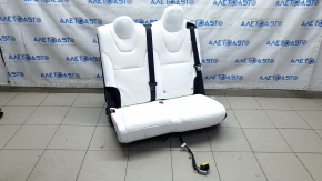 Rear seats, row 2, left, Tesla Model X 22-25, white leather, with belts, dry cleanable