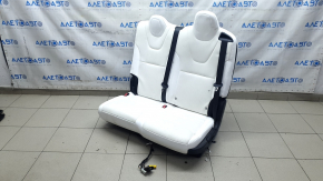 Rear seats, row 2, left, Tesla Model X 22-25, white leather, with belts, dry cleanable