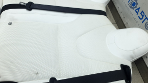 Rear seats, row 2, left, Tesla Model X 22-25, white leather, with belts, dry cleanable