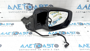 Right side mirror assembly for Jeep Grand Cherokee WL 21-25, 6+9 pins, turn signal, heated, backlit, auto-folding, BSM with chrome