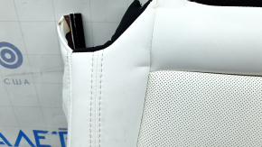 Tesla Model X 22-25 2nd row right seat cushion upholstery, white leather, dry cleaned