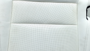 Tesla Model X 22-25 2nd row right seat cushion upholstery, white leather, dry cleaned