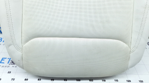 Tesla Model X 22-25 2nd row right seat cushion upholstery, white leather, dry cleaned