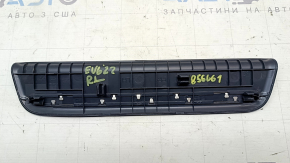 Outer rear left door sill plate for Kia EV6 22-24, black with chrome molding, minor scratches on chrome