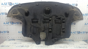 The engine protection of the Hyundai Tucson 16-21 is worn, torn, and dented.