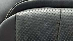 Driver's seat back upholstery for Jeep Grand Cherokee WL 21-25, black leather with gray stitching, heated, ventilated, Overland, cleanable