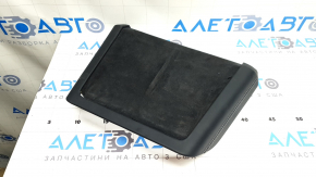 Tesla Model X 22-25 center console trim panel for wireless charging, black leather, Alcantara, scratches, scuffs